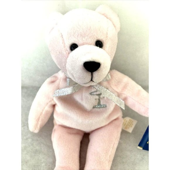 1999 PURITY Bear PINK Plush 8.5" Christmas Holy Bears Sacrament Series NEW, TAGS - Picture 3 of 8